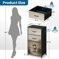 thumbnail image 3 of Moody Dresser for Bedroom with 4 Storage Drawers Whimsical Frog Traveler Vintage Cottagecore Animal Funny Moody Dressers Chest of Drawers Steel Framed Fabric Closet Organizers for Entryway, 3 of 7