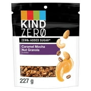 KIND ZERO Added Sugar Nut Granola, Caramel Mocha Nut Granola, 8oz Pouch, 1 Count