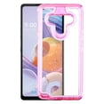 thumbnail image 1 of LG Stylo 6 Phone Case Premium Tough Hybrid Full-Body 3 Layers Shockproof Frame Non-Slip Bumper Armor impact Hard PC & Soft TPU Rubber Silicone Protective PINK Transparent Cover for LG STYLO 6 [2020], 1 of 1