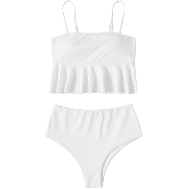 Women's Bathing Suits Spaghetti Strap Ruffle Wrap Bikini Set Two Piece Swimsuits Walmart.ca