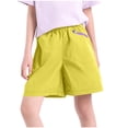 thumbnail image 4 of ITSAME Shorts for Boys, Elastic Waist with Pockets Loose Fit Summer Athletic Casual Shorts Yellow Size 5-6, 4 of 6
