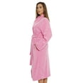 thumbnail image 2 of Just Love Women's Ultra-Soft Velour Bath Robe with Tie Belt (Rose, Small), 2 of 3