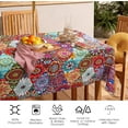 thumbnail image 6 of Outdoor Tablecloth with Umbrella Hole and Zipper, 60 x 84 Inch Vintage Rectangle Patio Table Covers for Spring/Summer, Machine Washable Outdoor Picnic Table Cloth, 6 of 6