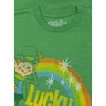 thumbnail image 2 of Tee Luv Men's Faded Lucky Charms Cereal Leprechaun Kelly Green Heather Shirt (M), 2 of 7