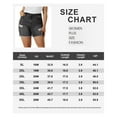 thumbnail image 2 of CASSIE LIZ Plus Size Shorts For Women High Rise Destructed Shortie Jeans Casual Pocket Elastic Waist Frayed Hem Shorts Grey Summer Washed Ripped Shorts Pants XL 16W, 2 of 2