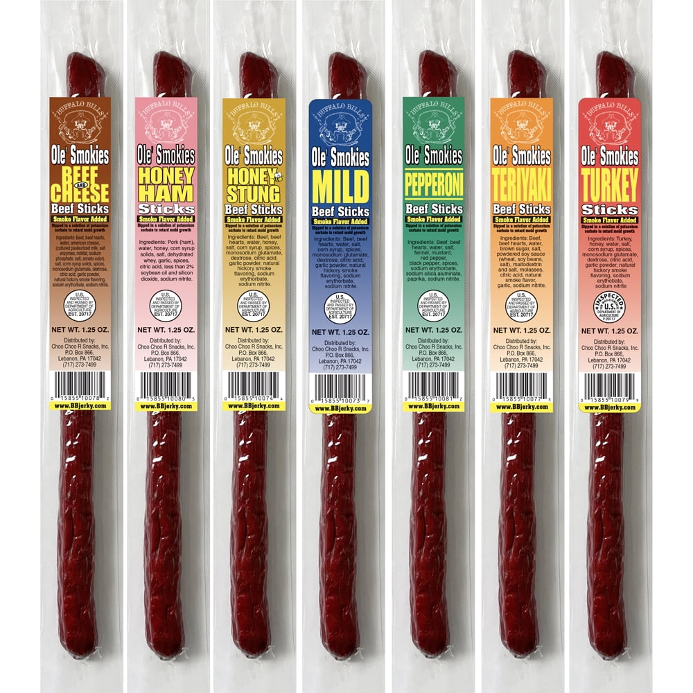 Buffalo Bills 15-ct Mixed Mild Ole Smokies (Beef Sticks) - Two 15-ct Tubs