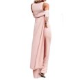 thumbnail image 5 of Spring Fall Solid Color Women 3 Piece Pajamas Set Long Sleeve Cardigan and Crop Tops and Wide Leg Pants Sets, 5 of 6