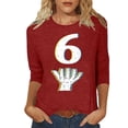thumbnail image 1 of Birdeem Blouses Décontractées pour Femmes, Manches 3/4, Col Rond, Chandail, Haut Imprimé, Blouse Mode, 1 of 5