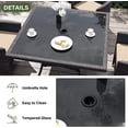 thumbnail image 4 of Kullavik 10-Piece Patio Outdoor Dining Set, Wicker Patio Furniture Set of 8 Rattan Chairs with Soft Cushions and Two Square Table with Umbrella Cutout, Sand, 4 of 7