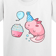 thumbnail image 4 of Inktastic Cute Axolotl Birthday with Cupcake Youth T-Shirt, 4 of 5
