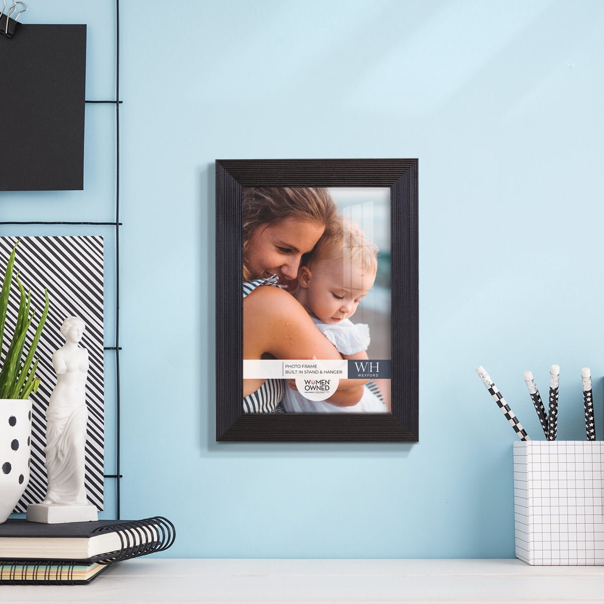 Premium Ebony Solid Wood Picture Frame, 5" x 7"
