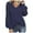 Blue, variant on Oalirro Going out Tops for Women Fashion Woman V Neck Hollow Out Long Sleeve T Shirt Autumn Solid Blouse Tops