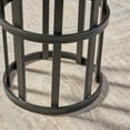 thumbnail image 4 of Noble House Carlo 11" Modern Outdoor Iron and Ceramic Tile Side Table in Black, 4 of 6