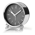 thumbnail image 1 of Non Ticking Alarm Clock,4 Inch Silent Bedside Clock for Heavy Sleepers, Battery Operated Analogue Clock, for Home Office, 1 of 7