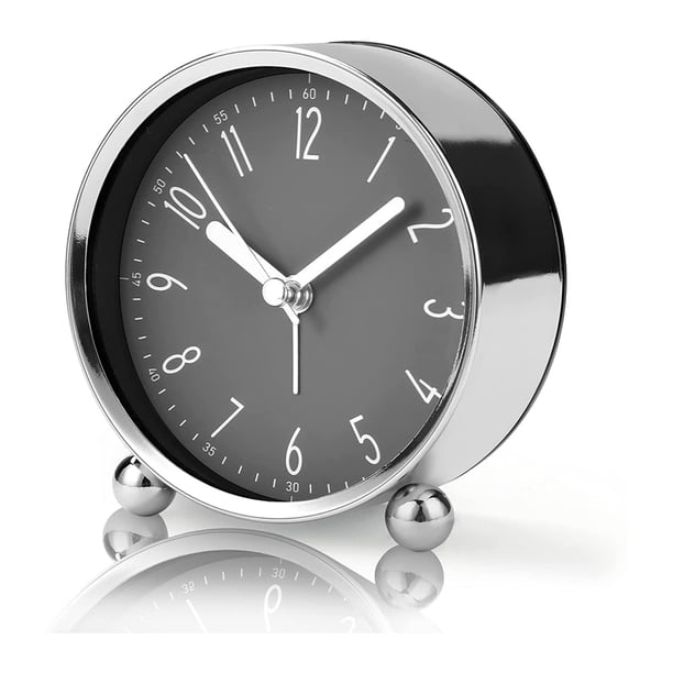 Reloj Despertador Sin Tictac, Reloj de Noche Silencioso de 4 Pulgadas para Personas Que Duermen , Reloj AnalóGico con Pilas, para Oficina en Casa