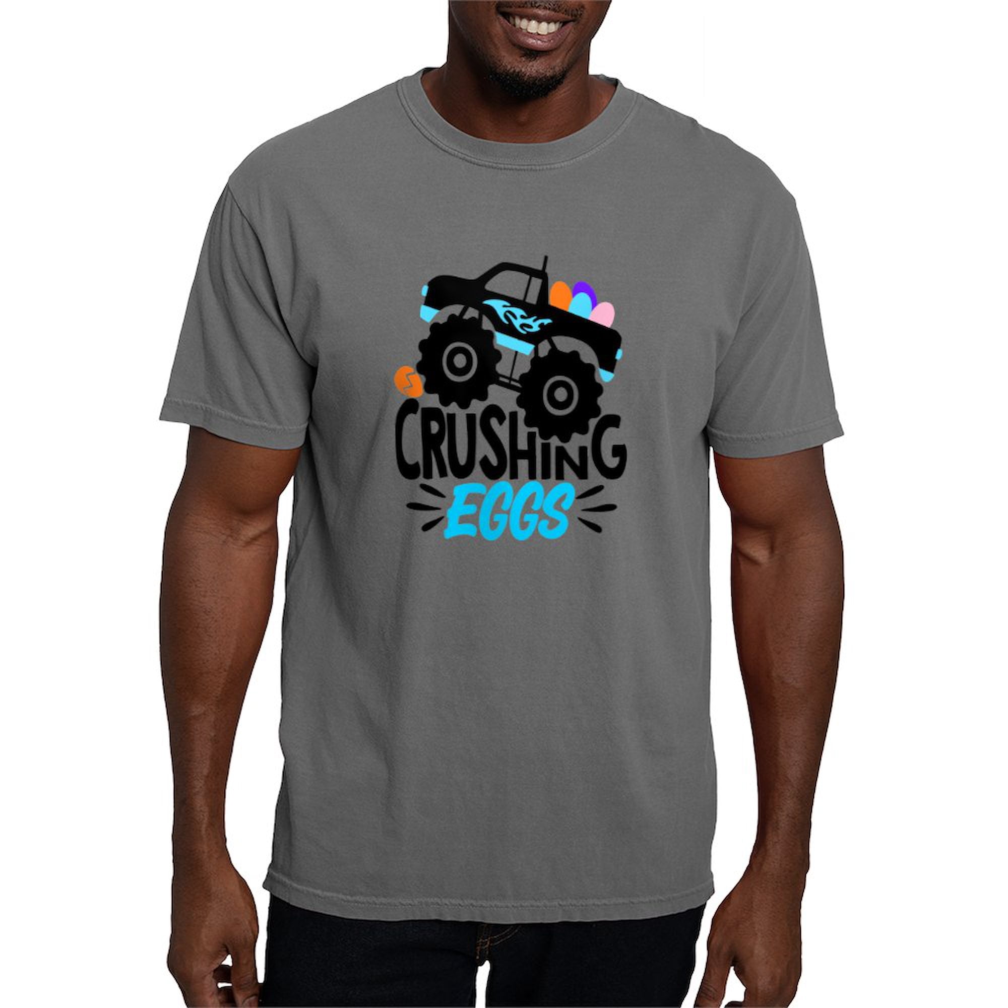 CafePress - New Easter Monster Truck Crushing Eggs T Shirt - Mens Comfort Colors Shirt
