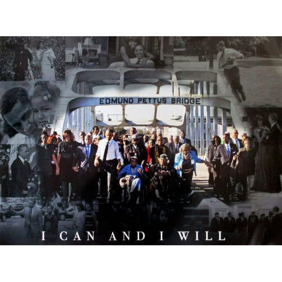 Selma March Poster I Can And I Will 50th Anniversary (24x18)