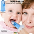 thumbnail image 4 of Brilliant Soft Infant Oral Care 5pc Gift Pack - Teeth Wipes Tissues & Toothbrushes, Blue, 4 of 8