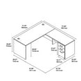 thumbnail image 7 of Scranton & Co Transitional Wood L Shaped Desk with File Cabinet in Mahogany, 7 of 7