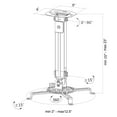 thumbnail image 6 of VIVO Universal Extended Ceiling Projector Mount | Height Adjustable (White), 6 of 6