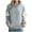 Gray, variant on Womens Funny Halloween Outfits Cute Hoodie Ghost Printed Long Sleeve Hooded Drawstring Sweatshirt Pullover Tops (L, Gray)