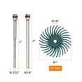 thumbnail image 2 of 30 Pieces Radial Bristle Disc Set 1" 80 Grit Detail Abrasive Brush Kit with 1/8" 3/32" Shank Mandrels, Green, 2 of 7