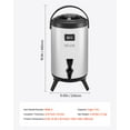 thumbnail image 3 of VEVOR Insulated Beverage Dispenser, 2 Gal/7.6L Stainless Steel Thermal Drink Server with Spigot & Temp Display, Suitable for Hot and Cold Drinks, for Tea Coffee Water in Cafes & Restaurants, Silver, 3 of 9