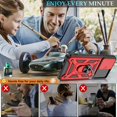 thumbnail image 4 of Compatible with Samsung Galaxy S20 Plus Case,Samsung S20 Plus Case with HD Screen Protector with Slide Camera Cover, 360°Rotation Ring Kickstand [Military Grade] Case for Galaxy S20+ Plus,Red, 4 of 15