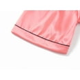 thumbnail image 6 of Beezizac Coral Satin Silky Pajama Short Shirt Set For Little & Big Girls Cute Cozy Spring Outfit Size 8, 6 of 7