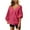 Hot Pink, variant on Casual Women's Tops Fashion Plus Size Womens Oversized Tee Shirts Long Sleeve T Shirt Fashion Workout Tops Casual Loose V Neck Layer Blouse