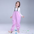thumbnail image 2 of Rain Pants, Waterproof Toddler Bib Overalls, Bo_ys G_irls Ch_ildren Muddy Buddy Trousers, Adjustable Shoulder Straps Rainwear with Cart_oon Prints for Outdoor Play, 2 of 6