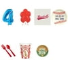 Baseball Party Supplies Party Pack For 16 With Blue #3 Balloon