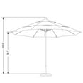 thumbnail image 4 of California Umbrella Allure Series Patio Market Umbrella in Pacifica with Stainless Steel Pole Fiberglass Ribs, 4 of 5