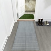 Ottomanson Multi Grip Ribbed Clear Runner Rug Hard Floor Protector Mat (26" X 6')