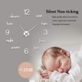 thumbnail image 3 of Large Wall Clock for Living Room Decor, 3D Frameless Large DIY Wall Clock Easy to Assemble, Mirror Wall Clock Decor Sticker for Home Bedroom Office Wall Decorations(Silver), 3 of 5