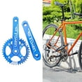 thumbnail image 1 of Bielas de bicicleta de montaña 170 mm 104BCD Bielas cónicas cuadradas CNC Aleación de aluminio para Bielas Azul 38T Cola Platos y bielas de bicicleta de montaña, 1 of 5