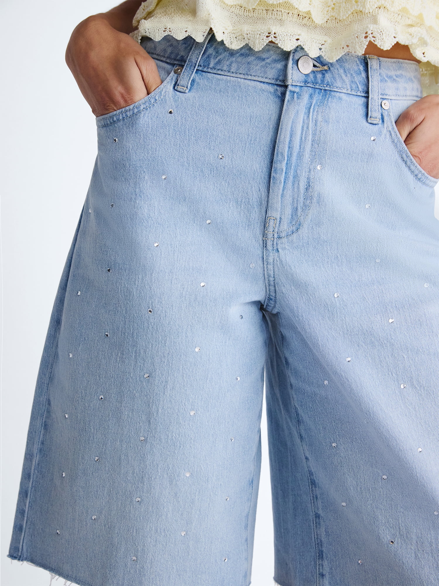 Scoop Women's and Women's Plus Denim Bermuda Shorts, Sizes 0-26W