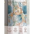 thumbnail image 6 of Vintage Beach Coastal Sheer Curtains 72 Inch Length 2 Panels Set Window Treatments, Nautical Shell Starfish Coral Summer Rod Pocket Semi Curtains for Living Room/Bedroom/Kitchen Décor, 104"W x 72"L, 6 of 7