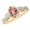 Morganite, variant on 2.5 Carat Oval LAB GROWN Ruby and LAB GROWN Diamond Engagement Ring (2.0ct Center, AAAA Heirloom Quality) RIPS23W7AM 14K Yellow Gold