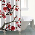 thumbnail image 4 of Waterproof Beautiful Colorful Floral Shower Curtain 72x72 Inch Boho Style Polyester Unique Shower Curtain for Bathroom Hotel Home Decor with 12 Plastic Hooks, 4 of 5