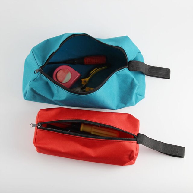 5X Sac Fourre-Tout Sac Zippé Finition Soignée Résistance à l'Usure Commodité Rangement Sacs Organisateur Matériel Conteneur Rouge Grande Taille