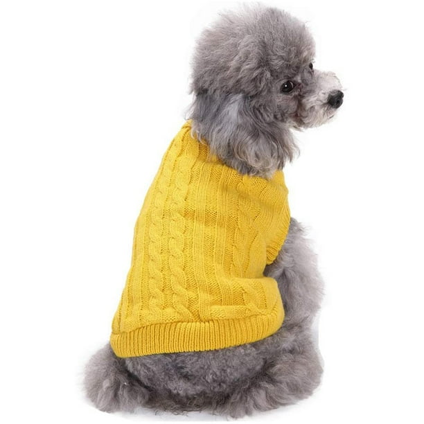 Jecikelon Small Dog Sweaters Knitted Pet Cat Sweater Warm Dog