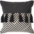 thumbnail image 2 of Laddha Home Designs Handwoven Chevron Cotton Throw Pillow Cover - 20" - Black and White, 2 of 5