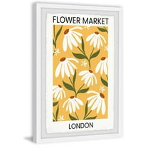 Marmont Hill London Flower Market Framed Painting Print