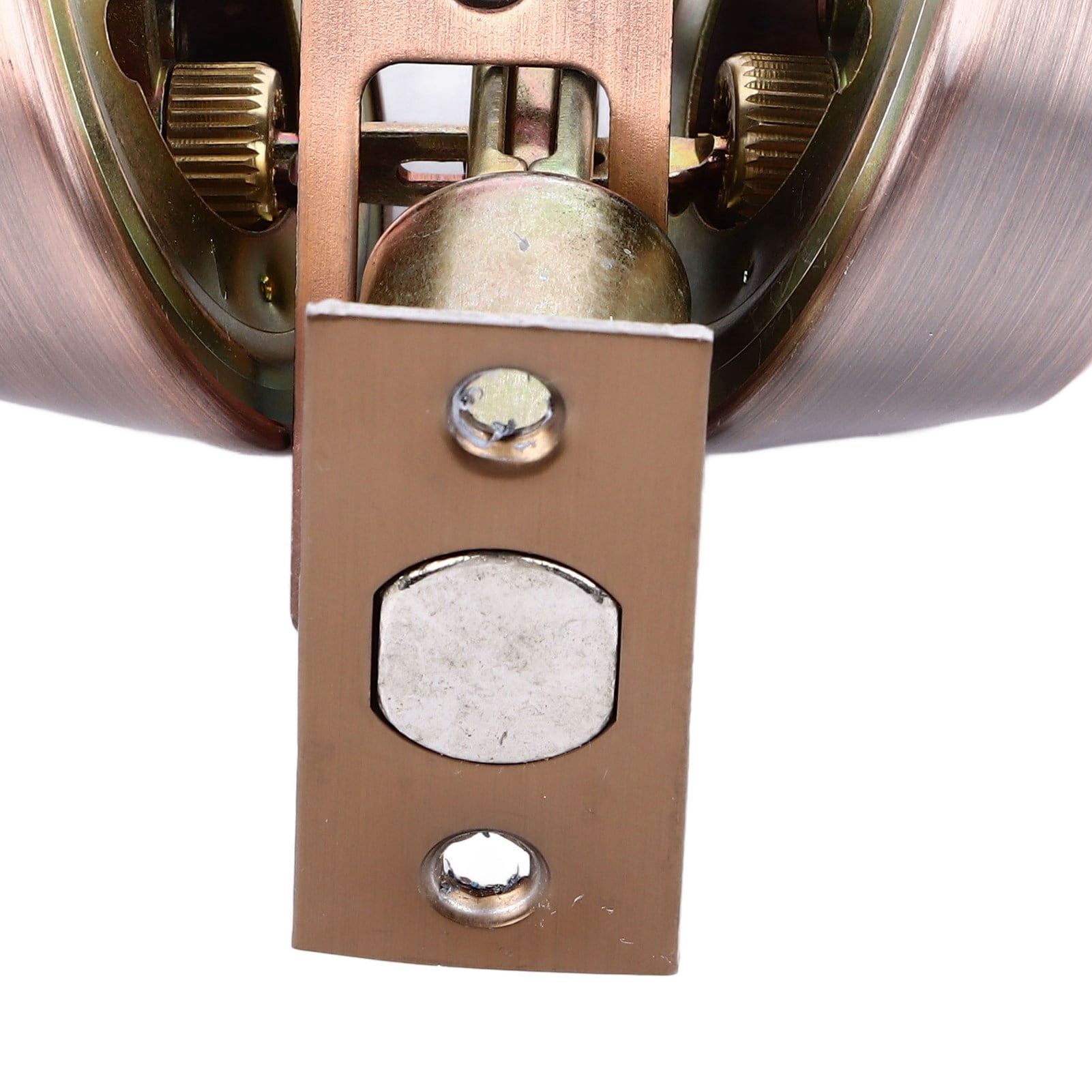 NFTIGB Keyed Entry Door Knob Lock Universal Protection Double Side Interior Door Knob Lock for Home Bedroom Stainless Steel Silver, 3.94 inches / 10 cm