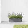 thumbnail image 3 of Ecopots Bruges Durable Modern Rectangular Indoor/Outdoor Recycled Based Composite Flower Pot Planter, Grey, 31.5", 3 of 4
