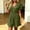 *Army Green, variant on Women’s V Neck Short Sleeve Button Romper, Elastic Waist Pleated Short Jumpsuit ,Summer Casual Beach Outfit Army Green,Women's Plus S