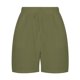 thumbnail image 4 of ICHUANYI Clearance Women's Cotton Linen Shorts Solid Color Comfortable Elastic Wide Leg Casual Shorts(Army Green, XL) ICHUANYI WER2023080803622, 4 of 6