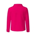 thumbnail image 4 of Fulijie Solid Color Long Sleeve Wide Neck Cover-Up Plus Coat for Women, Size S-5XL, Big&Tall Pink, Women's Office Solid Color Lapel Jacket Slim Fit Casual Shirt Irregular Hem Small Suit, 4 of 4