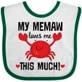 thumbnail image 3 of Inktastic Memaw Loves Me Grandson Boys or Girls Baby Bib, 3 of 4